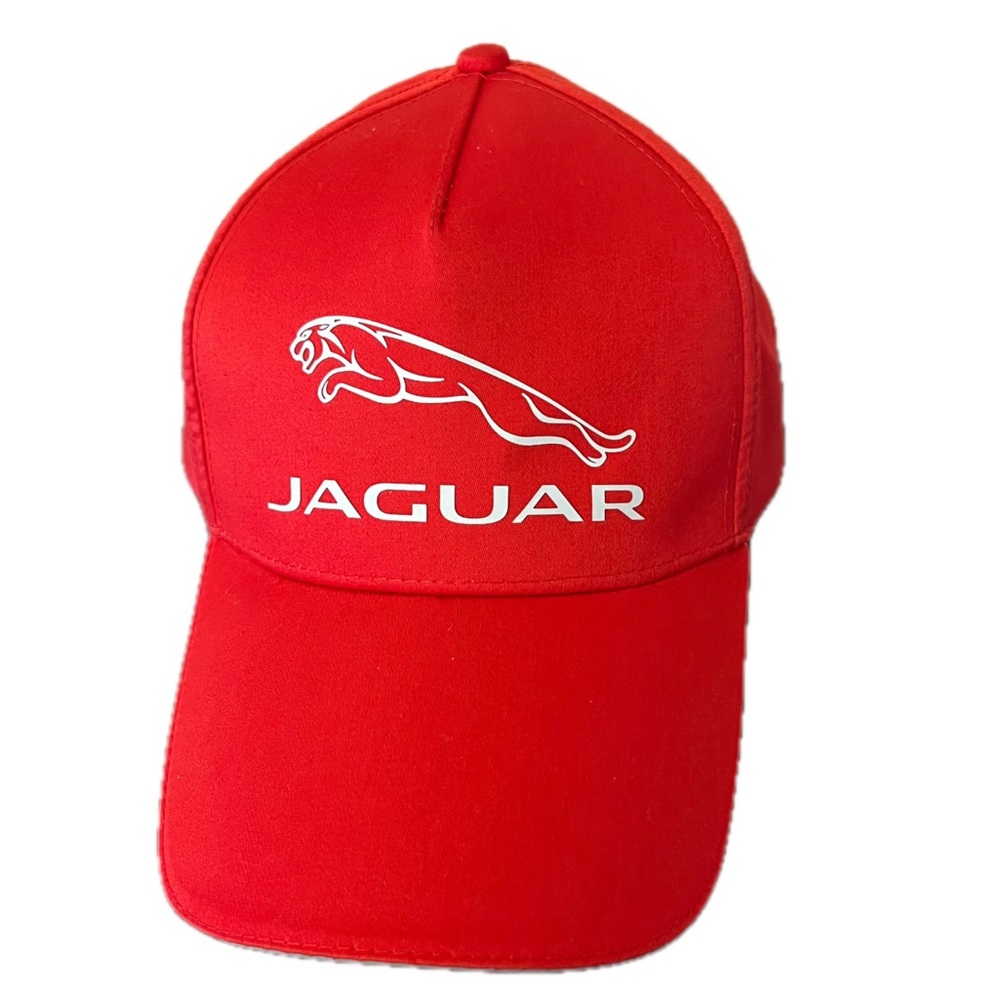 Authentic Jaguar Official Lifestyle Core Sport Cap Leaper Logo Red cotton NWT